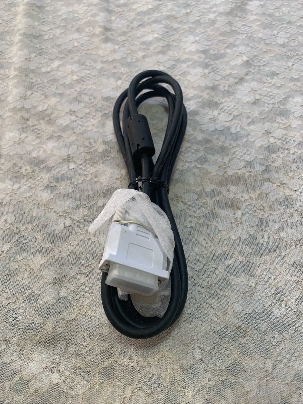 White DVI-D Single Link Monitor Cable Male to Male | 18+1 Pin 6ft Shielded Cord